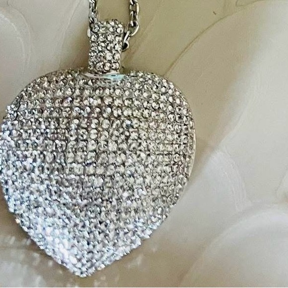 Park Lane "Destiny" Silver Sparkle Heart Necklace - Picture 2 of 2